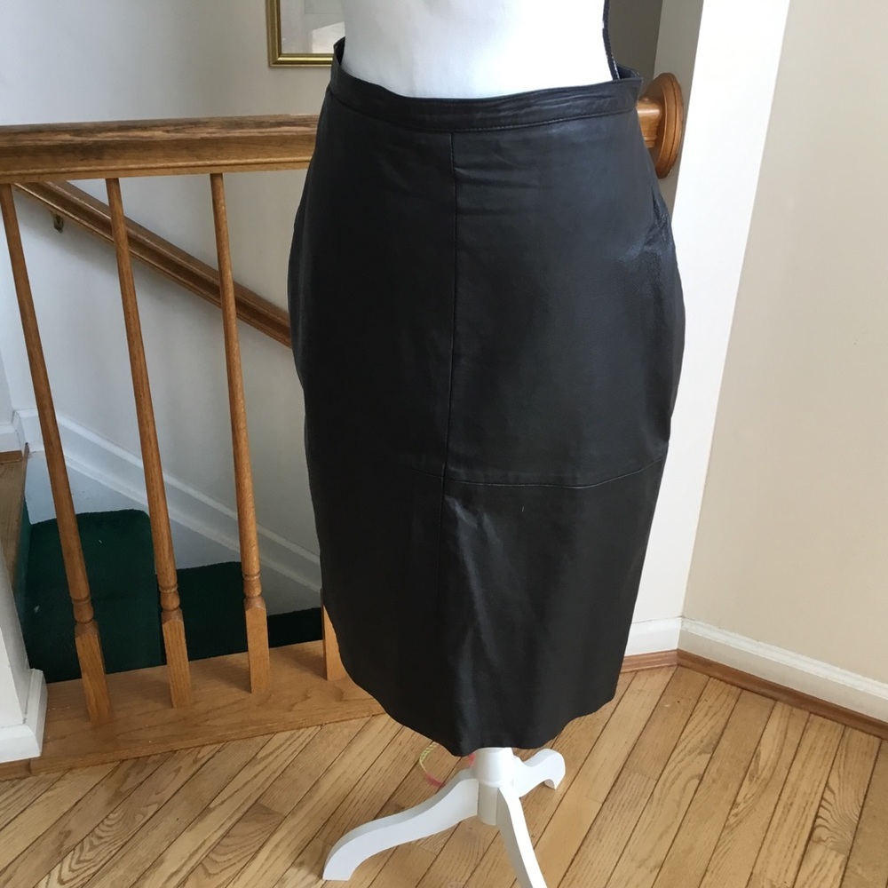 Beautiful Black Leather Skirt